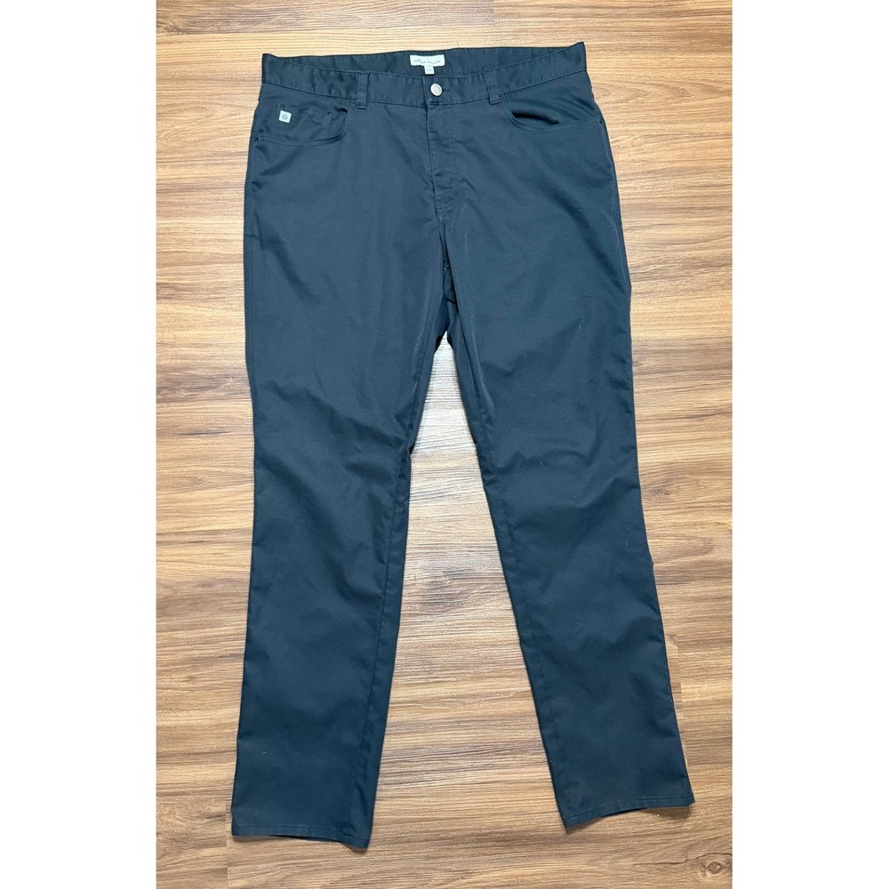 Peter Millar EB66 Performance Five-Pocket Pants Charcoal Grey Men's Sz 36x32